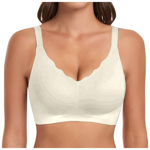WILLBEST Brasier Transparente Mujer Sujetador De Mujer Sin Aros, Con Relleno, Sin Aros, Push Up, Suave, Cómodo Y Sin Costuras