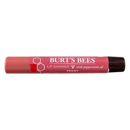 Burt's Bees Lip Shimmer, Peony 0.09 oz (Pack of 4)