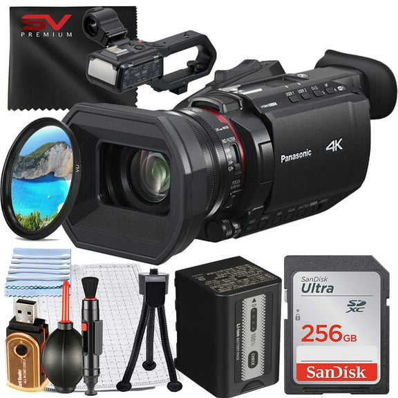 Panasonic HC-X2100 UHD 4K HDMI Lightweight Compact Camcorder with 256GB SanDisk Memory Card   UV Filter   SV Premium Accessory Bundle