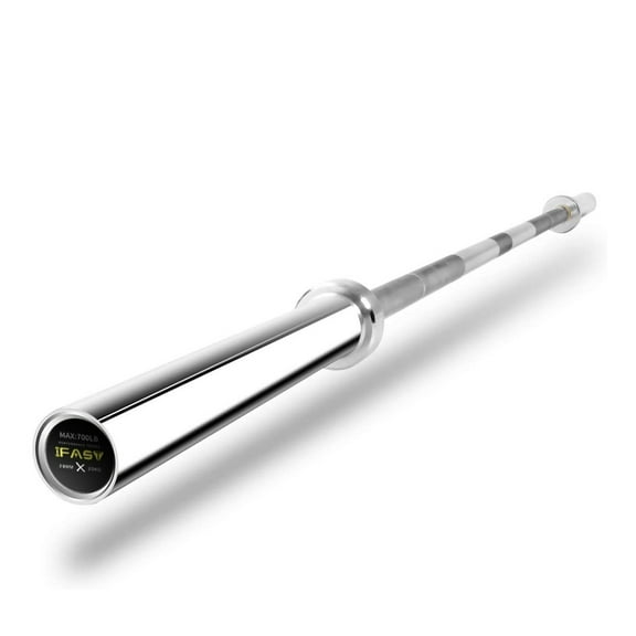 Olympic Barbell Set - 4/5/7.2Ft Weightlifting Bar for Home Gym - Chrome Solid Steel Curl Bar with Spring Collars - 2" Plate Compatible Indoor Fitness   Silver   Gym   Body Building   Stainless Steel