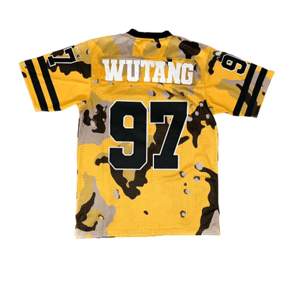 ETN Wu-Tang Mens Custom Yellow Camo Movie Football Jersey 