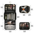 thumbnail image 3 of Iauyy 3 Piece Large Portable Hanging Toiletry Bags for Travel,Foldable Makeup Organizer with Multiple Compartments for Men&Women，The Orange Sun, 3 of 9