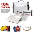 thumbnail image 4 of ROLOWAY Fireproof Document & Money Bags, Large Fireproof & Water Resistant Bag (15 x 12 x 5 inches), Fireproof Folder Safe Bag for Cash, Valuables & Passport, with Silicone Coating & Zipper Closure, 4 of 7