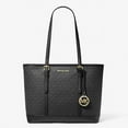 thumbnail image 2 of Michael Kors Women's Jet Set Travel Small Logo Top-Zip Tote Bag (Black), 2 of 2