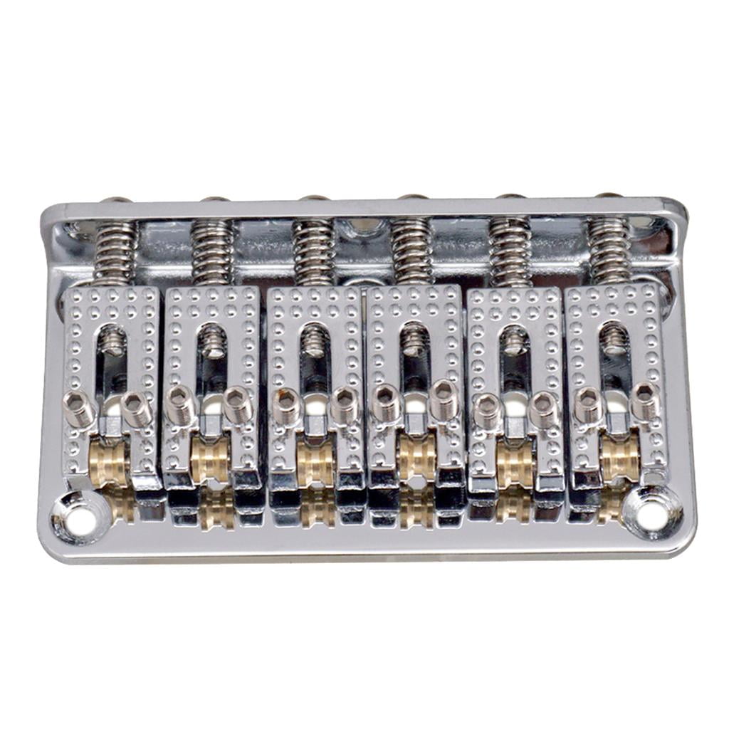 LeeQinersw 69mm Electric Guitar Fixed Hardtail Bridge+6R Sealed Gear Tuning Pegs Tuners