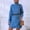 Blue, variant on Babysbule Dresses For Women Ladies Fashion Pullover Turtleneck Solid Long Sleeve Jumper Sweater Casual Knitted Mini Dress
