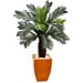 thumbnail image 3 of Nearly Natural 5790 Arbre Artificiel de Cycas de 4,5 Pi dans un Pot Orange Résistant aux UV - Intérieur et Extérieur, 3 of 9