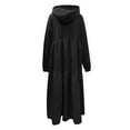 thumbnail image 5 of Sngxgn Women's Pleated Flowy Dresses Casual Midi Ruffle Dress(Black,L), 5 of 5