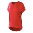 thumbnail image 2 of A2Y Women's Rayon Round Neck Jersey Knit Shirt Top Coral Silk M, 2 of 5
