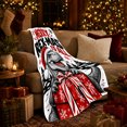 thumbnail image 3 of Merry Rex-Mas T-Rex Dinosaur Christmas Puns Holiday Joy, Festive Holiday Scene, Warm Flannel Blanket for Living Room and Reading Nook, Art Lovers Christmas Gift, Festive Home Decor, 3 of 9
