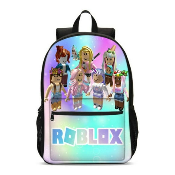 Girls Rainbow Roblox Backpack School Bag Book Bag