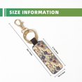 thumbnail image 3 of Wukai Floral With Birds Print Leather Car Keychain, Universal Key Fob Keychain, Leather Key Chain Holder for Men and Women,360 Degree Rotatable, 3 of 5