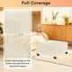 thumbnail image 4 of Funda de Ottomán Cuadrada Estirable de 31" x 31" x 15" de Uxcell, Fundas de Ottomán para Muebles/Sala de Estar/Interior [Beige], 4 of 7