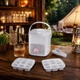 thumbnail image 4 of Leodye 1PCS Hand Press Ice Cube Maker Portable Ice Press Mold Quick Ice Making Accessory for Household Cold Drinks Beverage Prep, 4 of 5