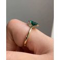 thumbnail image 2 of Emerald Center Engagement Ring, Minimalist Style Anniversary Ring, Promise Ring, 2 of 7