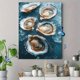 thumbnail image 4 of Qisvanset Framed Canvas Wall Art 12x16 Inch Oyster Blue Coastal Kitchen Square Wall Art, 4 of 5
