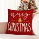 thumbnail image 1 of Peach Print Christmas Pillowcase Christmas Tree Elks Pillowcase Sofa Bedside Cushion Cover Size 17.7 X17.7 Inches, 1 of 4