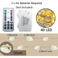 thumbnail image 4 of Starryfill Ocean Real Seashell 0.8"(h) 40 Led String Lights 13.85ft Battery Operated Waterproof Warm White With Timer And Remote Control For Beach The, 4 of 5