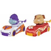 Knuckle Headz 2 Pack - Bull Dog and Gorilla Pull Back Racers: Crash them & their Heads Pop off!