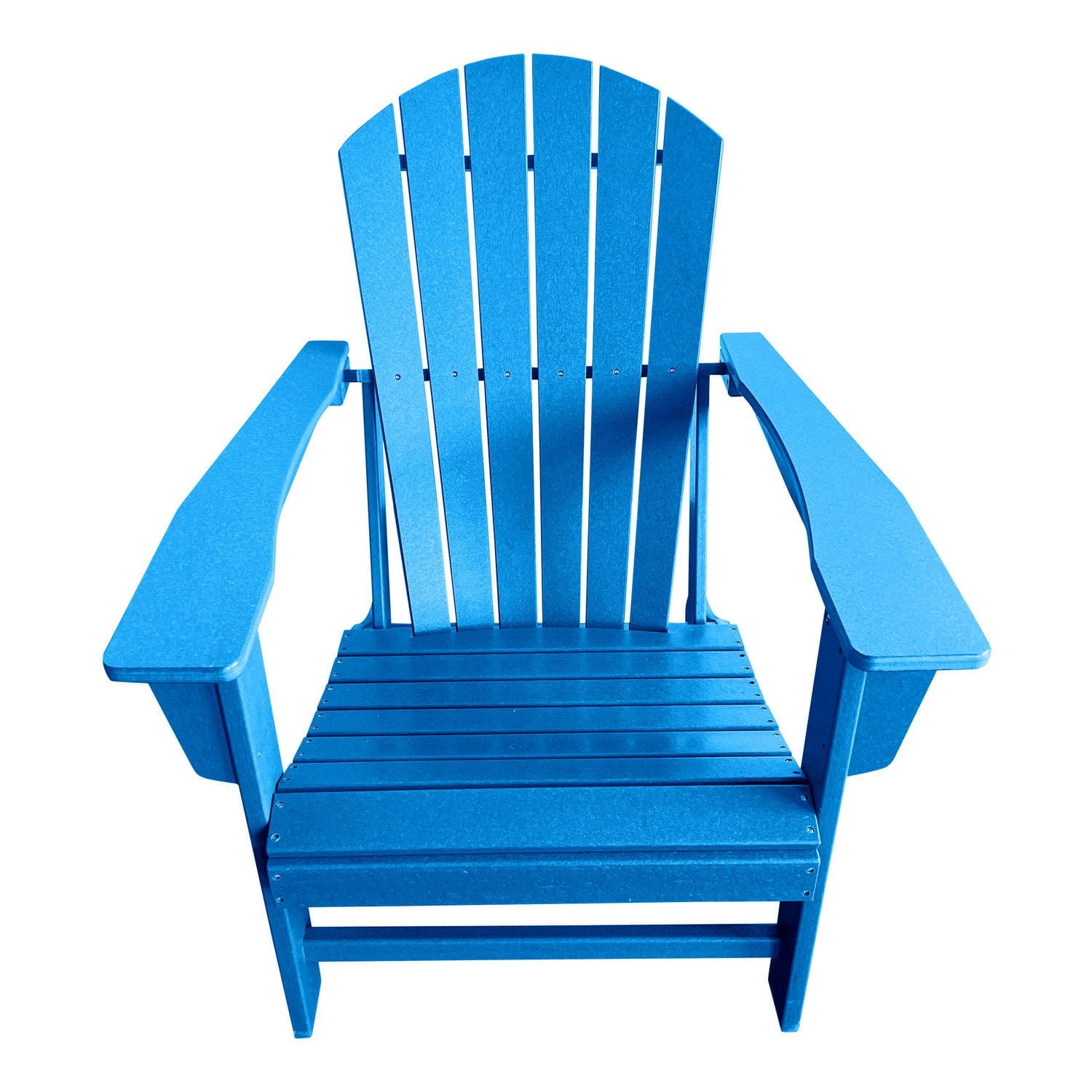 Traditional Resin Wood Adirondack Chair in Pacific Blue
