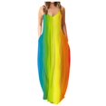 thumbnail image 1 of Women Large Size Summer Sexy V-Neck Butterfly Print Sleeveless Pullover Long Dresses Off Shoulder Beach Holiday Party Wear Robe, 1 of 7