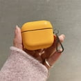 thumbnail image 1 of DIY Luxury Soft Leather Customization Earphone Case For Airpods 3 Pro 1 2 Cover Customer Name Letters Print Protective Cover Yellow For Airpods Pro 2, 1 of 6