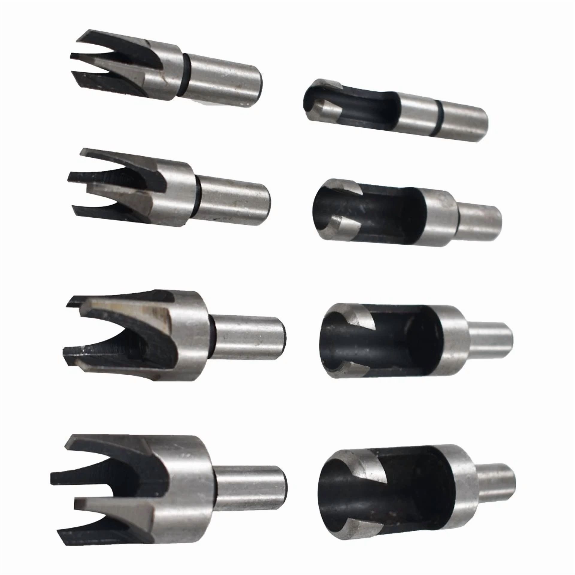 8Pcs Wood Plug Hole Cutter Dowel Maker Cutting Shank Drill Bit Set Carbon Steel
