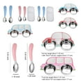 thumbnail image 2 of Maoww Stainless Steel Kids Tableware Set Spoon Fork Cartoon Car Shape Compartment Design Baby Bowl Cutlery for Kitchen Red Car/Bowl/removable, 2 of 7