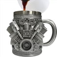 thumbnail image 4 of 2X de Acero Inoxidable con Motor Personalizado, Diseño de Motor de Coche en 3D para Entusiastas de los Coches y Aficionados Al V8., 4 of 5