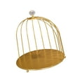 thumbnail image 3 of Cosmetics Iron Storage Rack Jewelry Bathroom Makeup Holder Dessert Display Stand gold 1 tier, 3 of 9