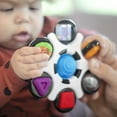 thumbnail image 6 of Baby Einstein Curiosity Clutch Twist and Pop Rattle Teether Infant Toy for Discovering Textures, Colors, Shapes, 3 Months+, 6 of 15