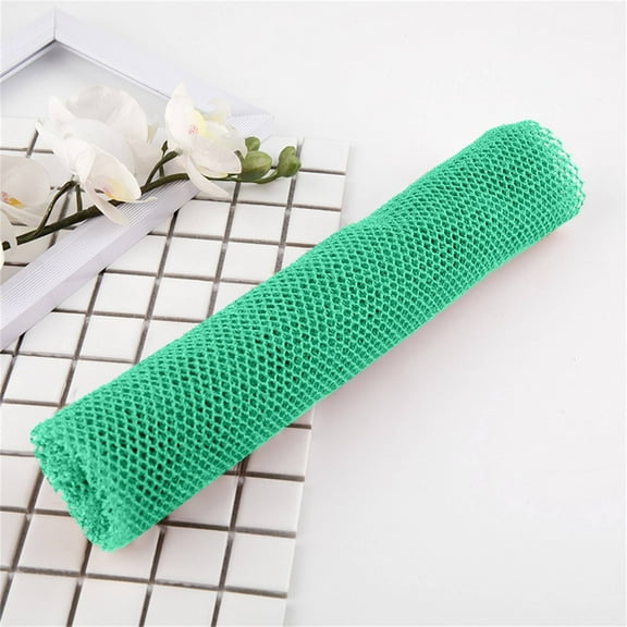 TUTUnaumb Bath Sponge Exfoliating Net Long Bath Net Sponge Shower Towel Tools Bath Sponge Exfoliating Shower Body Scrubber Back Scrubber Skin Smoother Removes Dead Skin Cells 7.9x25.6in-Mint Green
