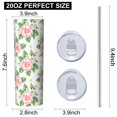 thumbnail image 3 of Pioneer Flower Floral Print Pattern 20oz Skinny Tumbler with Straw & Lid, Double Wall Vacuum Insulated Cup, Leak-Proof, Cup Holder Friendly, Hot 6H Cold 12H, 3 of 6