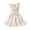 czb# Beige174, variant on CUZIBR Girls Kids Summer Dress Solid Color Sleeveless Flutter Sleeves High Waist Bow Tie Belt Round Neck A-Line Party Casual Princess Dress Split Ruffled Tiered Comfy Sundress,Beige,4-5 Years
