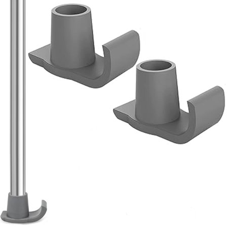 MODANU 2 Pcs Walker Ski Glides, Universal Skis for Walkers for Seniors Replacement Glide Caps Heavy Duty Walker Assist Accessories, Grey