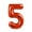 5, variant on Giant Red Number Balloon 40 Inch,Foil Mylar Helium Balloon Birthday Party Supplies,Birthday Decoration, Party, Anniversary Item Decoration