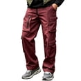 thumbnail image 2 of COSFO Tactical Mens Cargo Pant Waterproof 6 Pockets Hiking Pants Work Relaxed Fit Drawstring Straight Leg Solid Men Pants, 2 of 7