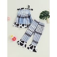 thumbnail image 5 of Biekopu Toddler Girls 2PCS Pants Sets Sleeveless Cami Tops Plaid Pants Sets Summer Clothes, 5 of 9