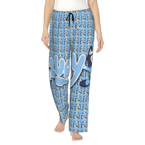 Silaia Bluey Print Pajama Pants for Women,Women’s Pajama Bottoms,Sleep & Lounge Pants with Pockets and Elastic Waist-Small