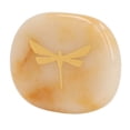 thumbnail image 1 of Piedra de Preocupacia, Piedra Curaciva Fuerte y Resistente, Piedra Tallada de Libélula Dorada de Cristal, Piedra de Masaje Cómoda de Usar Para Jugar, Relajar y Curar, 1 of 7