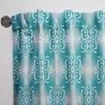 thumbnail image 3 of Designart 'Turquoise Retro Pattern' Mid-Century Modern Curtain Panel, 3 of 5
