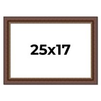 25x17 Copper and Brown Real Wood Picture Frame Width 2 inches | Interior Frame Depth 0.5 inches |