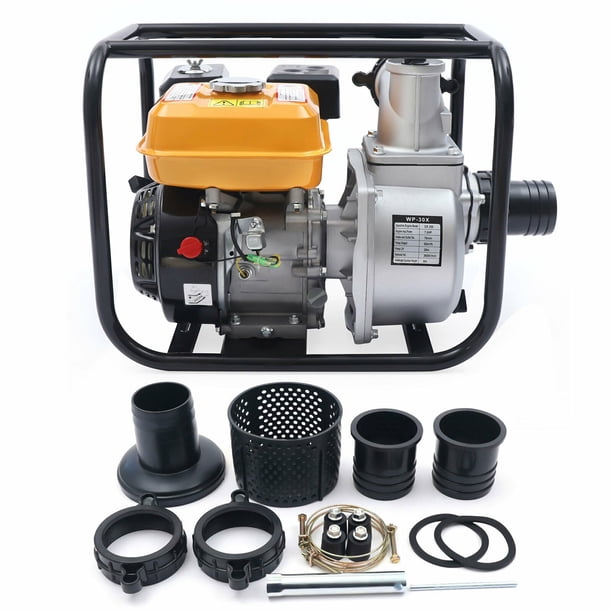 7.5HP 3 Inch Gas Power SemiTrash Water Pump High Pressure Garden