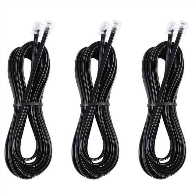 3X RJ11 6P4C Cuerda Cable De Telefono Modem ADSL 5 Metros