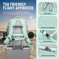 thumbnail image 4 of XJ-HOME 40L Travel Backpack, Large Expandable Carry-On Luggage Backpack, Flight-Approved, Waterproof Hiking Casual Daypack with USB Charging Port for Men Women, Fits 17.3" Laptop(Light Cyan), 4 of 6