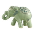 thumbnail image 3 of NOVICA Handmade Celadon Ceramic Sculpture of Elephant from Thailand 'Prestigious Elephant', 3 of 8
