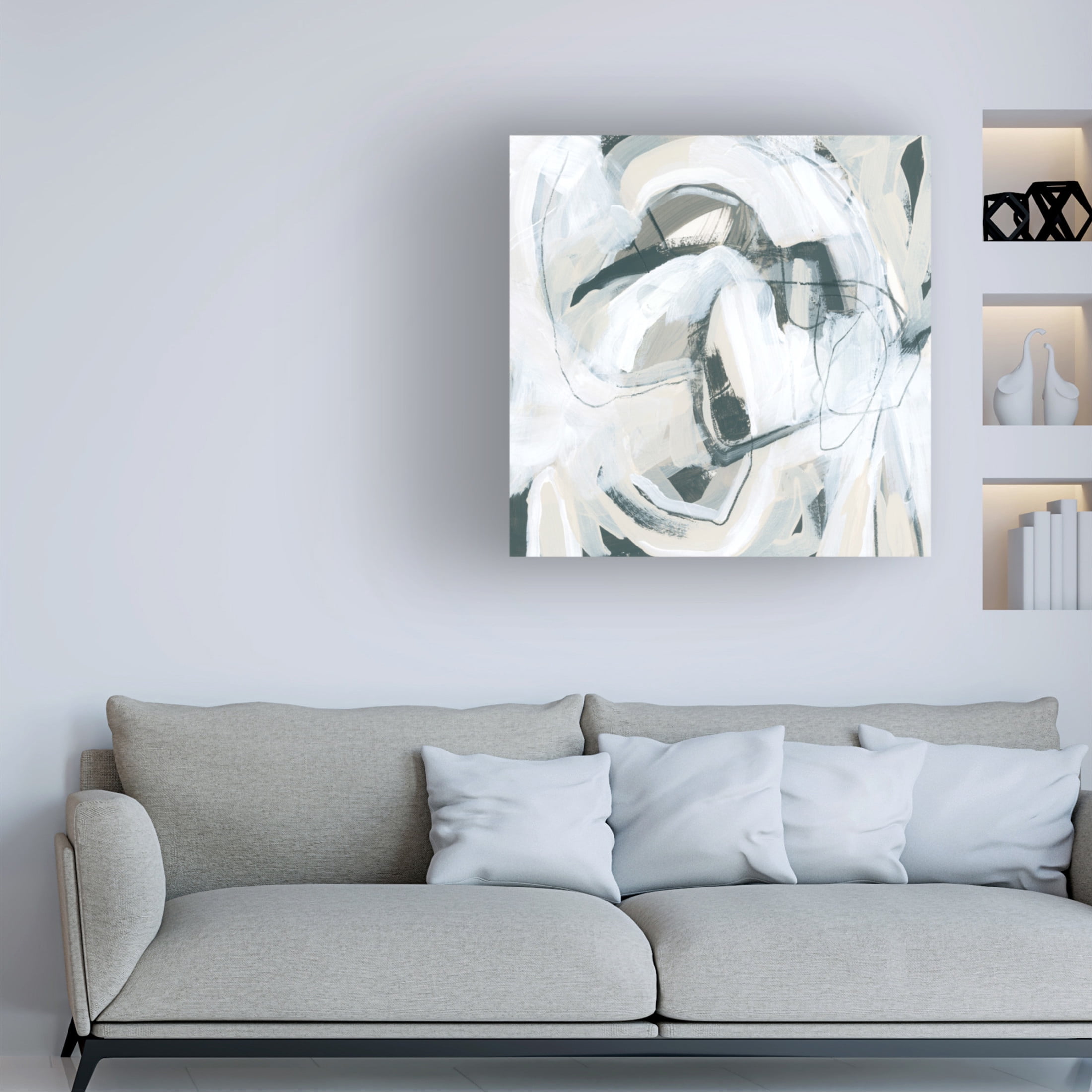 Canvas Wall Art - June Erica Vess 'Twine III' Wall Art for Living Room, Bedroom, or Office Décor by Trademark Fine Art - 24 x 24 Inches