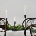 thumbnail image 6 of Rustic Cast Iron Taper Candle Holder - Set of 3 Vintage Candle Stands, Candlestick Holders for Wedding, Dining, Party Décor (Black), 6 of 7