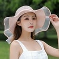 thumbnail image 3 of Visland Womens Bowknot Straw Hat Floppy Foldable Roll up Beach Cap Sun Hat Dome Hat UPF 50+, 3 of 8