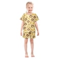 thumbnail image 6 of joogoo Cute Monkey Banana Pattern Pajama Sets Short Sleeve Cotton 2-Piece Sleepwear 8Y, 6 of 7